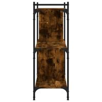 Boekenkast 3-laags 76x32x88 cm bewerkt hout gerookt eikenkleur - thumbnail