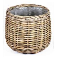 Mand rond Antiek Grijs 38x33cm - thumbnail