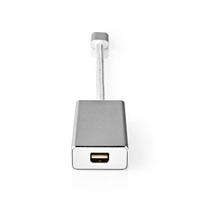 USB-Adapter | USB 3.2 Gen 1 | USB-C Male | Mini DisplayPort | 5 Gbps | 0.20 m | Rond | Verguld | Gebreid / Nylon | Zilver | Cover Window Box - thumbnail