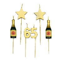 Taartkaarsjes Set 65 Jaar (6st) - thumbnail