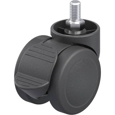 Blickle LKDB-PUA 50G-RA Kunststof dubbel zwenkwiel Wieldiameter: 50 mm Draagvermogen (max.): 50 kg 1 stuk(s)