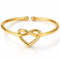 LGT JWLS Dames Ring One Size Goudkleurig Hart - thumbnail