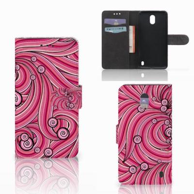 Nokia 2 Hoesje Swirl Pink Nokia 2 Hoesje Swirl Pink