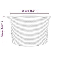 VidaXL Wasmand ø 55x36 cm katoen grijs en wit - thumbnail