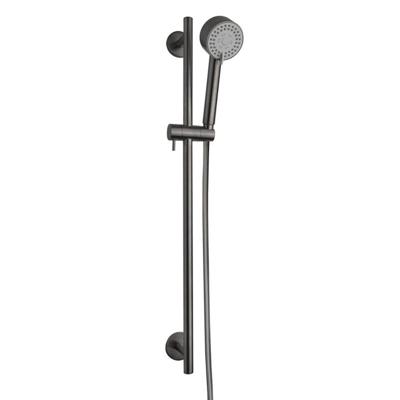Wiesbaden Glijstangset Cadans Luxe Compleet Met Handdouche En Doucheslang Gunmetal Wiesbaden Glijstangset Cadans Luxe Compleet Met Handdouche En Doucheslang Gunmetal