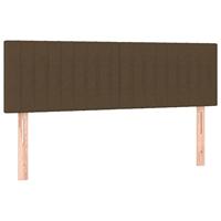 Boxspring met matras stof donkerbruin 140x200 cm - thumbnail