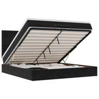 Ottoman bed met matrassen 180x200cm fluweel zwart - thumbnail