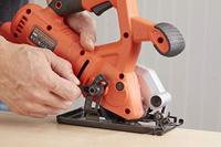 BLACK+DECKER BES510 400W 85mm Mini Cirkelzaag | 1x HEX key | 1x HSS Metaal zaagblad | 1x Hout zaagblad | Langsgeleider - BES510-QS - thumbnail