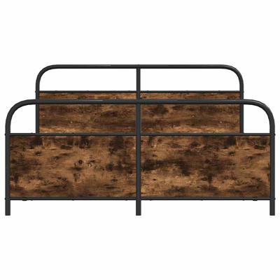 Bedframe zonder matras metaal gerookt eikenkleurig 180x200 cm