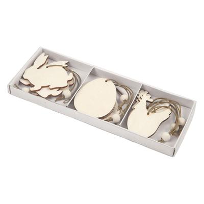 Creativ Company Houten paasdecoraties, 9st.