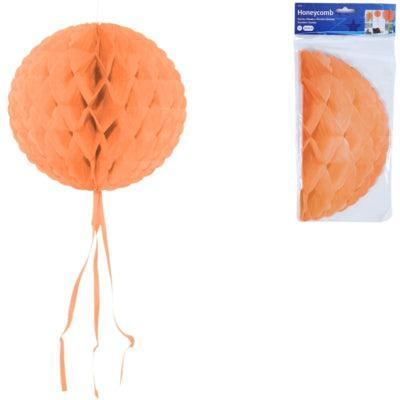 Folat honeycomb bal oranje 30 cm | 24 stuks