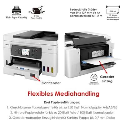 Canon MAXIFY GX4050 Multifunctionele printer Inkjet Kleur A4 Printen, scannen, kopiëren, faxen ADF, Duplex, LAN, Inktbijvulsysteem, WiFi