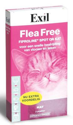 Flea Free Spot-On Kat 3 pipetten