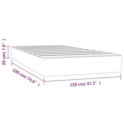 Pocketveringmatras medium 120x190x20 cm kunstleer zwart