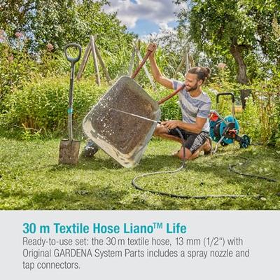 Gardena Textielslang Liano Life 30m, Set - 18457-20 - 18457-20 - thumbnail