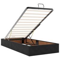 Bedframe zonder matras 100x200 cm fluweel zwart - thumbnail