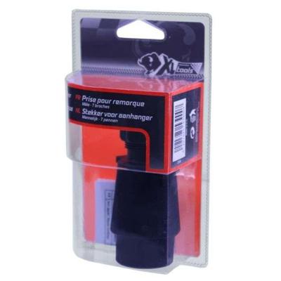 XLPT plastic plug trailer. 7 pins. Mannelijk