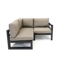 Grosso 2-zits bank L + hoek antraciet - thumbnail