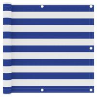 VidaXL Balkonscherm 90x500 cm oxford stof wit en blauw - thumbnail