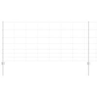 VidaXL Hek met paal zilver 1 x 25 m staal - thumbnail