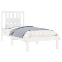 Bedframe massief hout wit 90x190 cm - thumbnail
