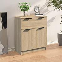 Dressoir 60x30x70 cm bewerkt hout sonoma eikenkleurig - thumbnail