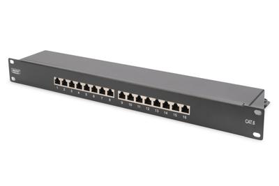 Digitus 16 poorten Netwerkpatchpaneel 483 mm (19) CAT 6 1 HE Meerdere kleuren Ingericht