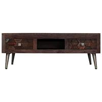 Salontafel 100x60x35 cm massief gerecycled hout - thumbnail