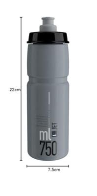 Elite bottle jet grey 750ml