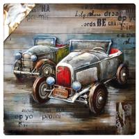 Oosterik Home 3D houten schilderij auto - thumbnail