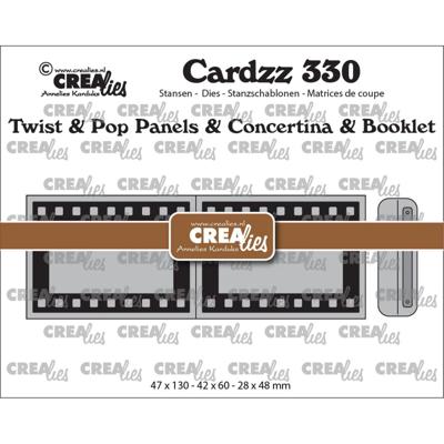 Crealies • cardzz twist & pop a5 panelen & leporello & miniboekje filmstrip