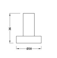 Handdoekhaak Tres Max Rond Mat Wit - thumbnail