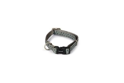 Beeztees - Halsband Hond - Mac Leather - Grijs - 20-40 Cm