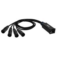 Adam Hall 4 Star Catbox XM5 audio & DMX adapter 4x 5p XLR male naar CAT6A - thumbnail