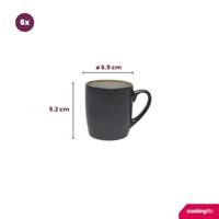Cookinglife Mokken Nola Warm Grey 350 ml - 6 stuks - thumbnail
