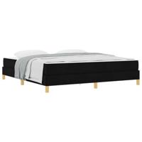 Boxspring bed Zwart, Bruin 180 x 200 cm Stof, Engineered Hout - thumbnail