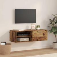 TV-kast met lade Oud hout 100.5 x 39 x 30 cm Bewerkt hout - thumbnail