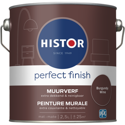 Histor Perfect Finish Muurverf Mat - Burgundy Wine - 2,5 liter