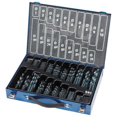 Metaal borenset met boren van 1 - 10mm totaal 170 delig boren in metalen box oplopend met 0.5mm
