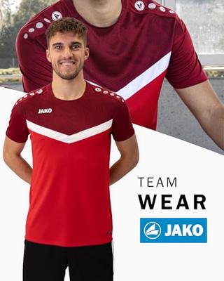 JAKO 6124 T-Shirt Iconic - Rood/Wijnrood - XXL