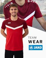 JAKO 6124 T-Shirt Iconic - Rood/Wijnrood - XXL - thumbnail