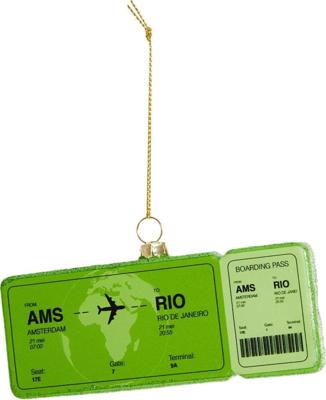 kerstornament boardingpass amsterdam rio Yup in de Boom - Hortus