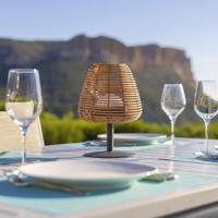 Snoerloze tafellamp - LUMISKY - BOHEME - H25 cm - Natuurlijk rotan - Warm wit en witte LED - thumbnail