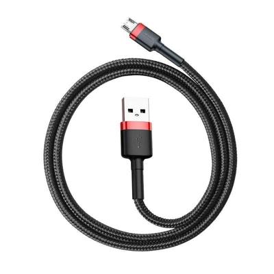 Micro USB kabel Baseus Cafule 1.5A 2m (rood/zwart)