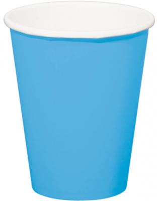 Bekers azuur blauw - 8 stuks