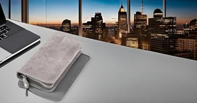 Alassio JU-2639 Etui Hunterleer Grijs 17x8x2,5cm