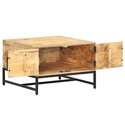 Salontafel 67x67x45 cm massief mangohout