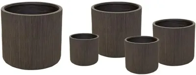 Mcollections Bloempot Nora Egg - Clayfibre - Ø39 x H38 - Luxe Coffee