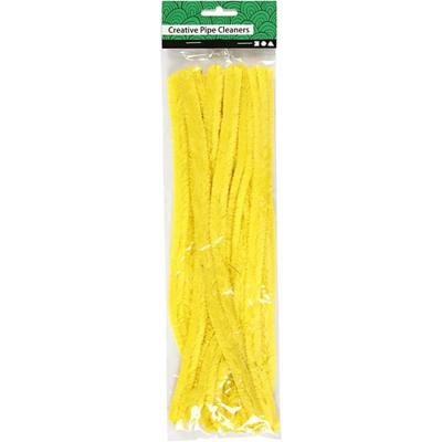 Creativ Company Chenille, l: 30 cm, dikte 15 mm, geel, 15 stuk/ 1 doos - thumbnail