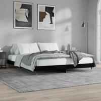 Bedframe massief hout zwart 200x200 cm - thumbnail